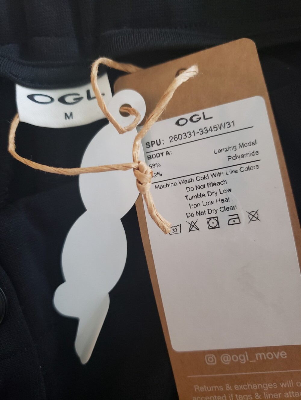NWT OGL Modal Mid Rise Tapered Leg Pants With Pockets- M - Picture 5 of 5